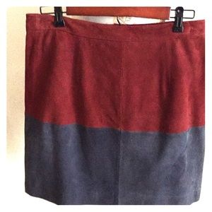 Suede skirt